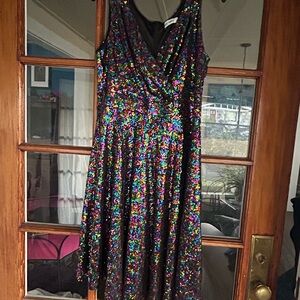 Multicolor Sequin Dress
